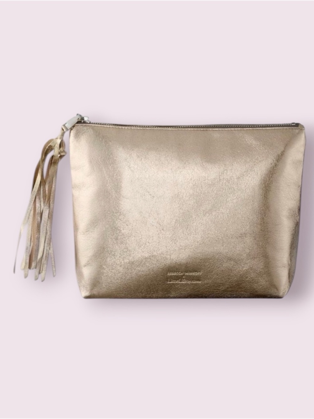 Rebecca Minkoff x LimeLife Go Big Carry-All Pouch in Metallic Gold